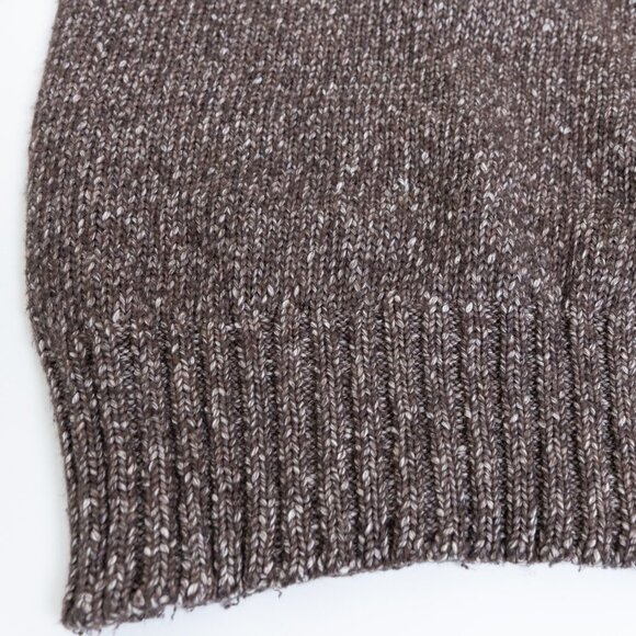 Officine Générale Marco Crewneck Sweater Brown Unisex Soft Italy - Picture 5 of 12